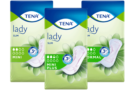 TENA Lady Slim csomagkép virággal TENA Lady Slim csomagkép virággal